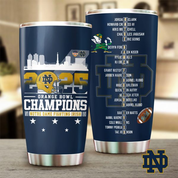 Notre Dame Fighting Irish Football Tumbler Cup - TANTN 10439