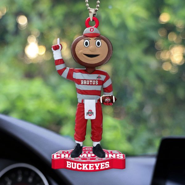 Ohio State Buckeyes Football Custom Shape 1-sided Acrylic Car Ornament - HOATT 8115