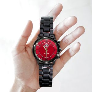 Ohio State Buckeyes Football Black Stainless Steel Watch - TANTN 10547