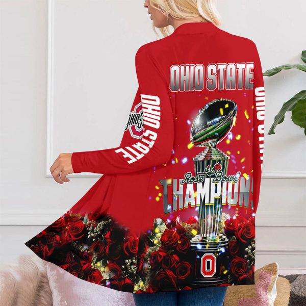 Ohio State Buckeyes Football Women's Patch Pocket Cardigan - HOATT 7883