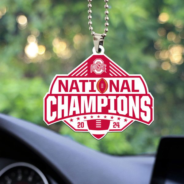 Ohio State Buckeyes Football Custom Shape 2-sided Acrylic Car Ornament - MAITM 9686