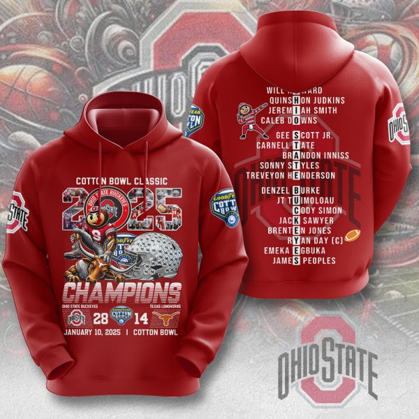 Ohio State Buckeyes Foobtball 3D Apparel - MAITM 9597