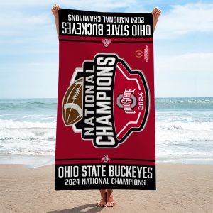 Ohio State Buckeyes Football Rectangle Beach Towel - MAITM 9684