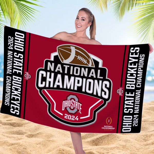 Ohio State Buckeyes Football Rectangle Beach Towel - MAITM 9684