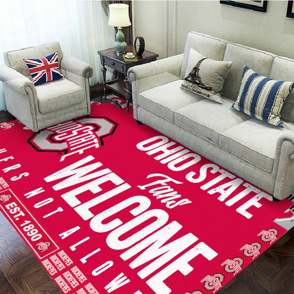 Ohio State Buckeyes Football Rectangular Rug - MAITM 9601