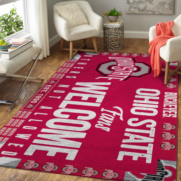 Ohio State Buckeyes Football Rectangular Rug - MAITM 9601