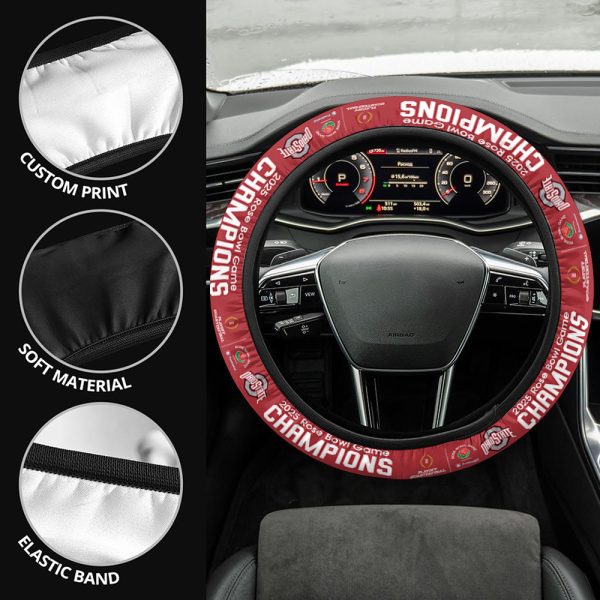 Ohio State Buckeyes Football Steering Wheel Cover - MAITM 9480