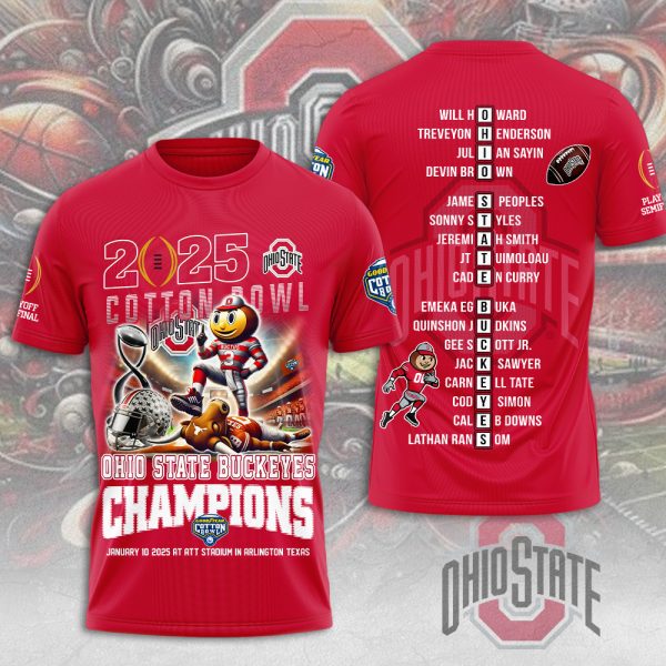 Ohio State Buckeyes Football 3D Apparel - MAITM 9572