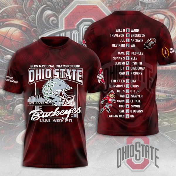 Ohio State Buckeyes Football 3D Apparel - MAITM 9584