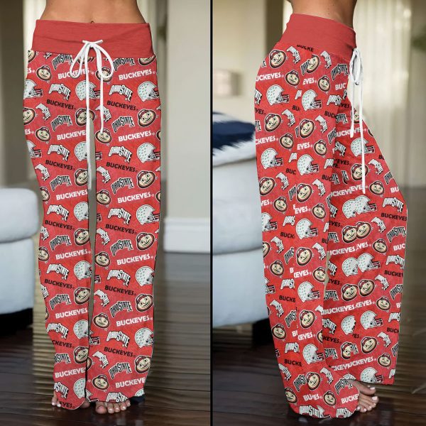 Ohio State Buckeyes Football High-Waisted Straight-Leg Trousers - HOATT 8040