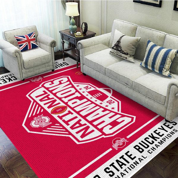 Ohio State Buckeyes Football Rectangular Rug - TANTN 10590