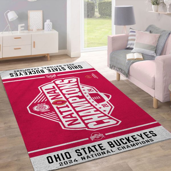 Ohio State Buckeyes Football Rectangular Rug - TANTN 10590