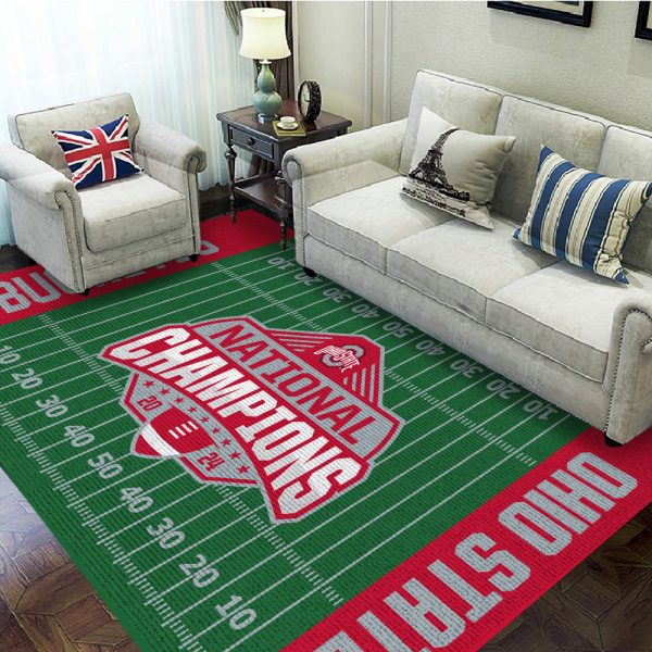 Ohio State Buckeyes Football Rectangular Rug - TANTN 10632