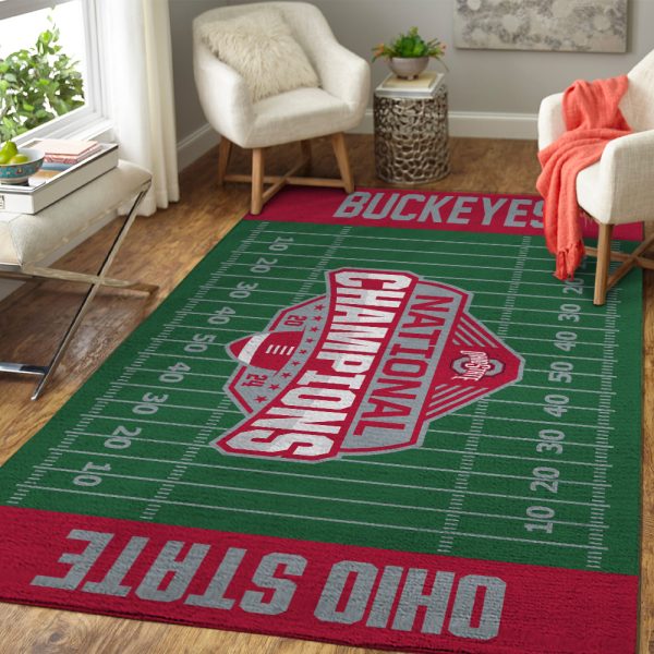 Ohio State Buckeyes Football Rectangular Rug - TANTN 10632