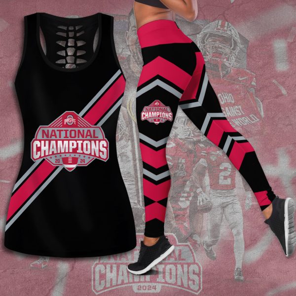 Ohio State Buckeyes Football Hollow Tank Top Leggings - TANTN 10664