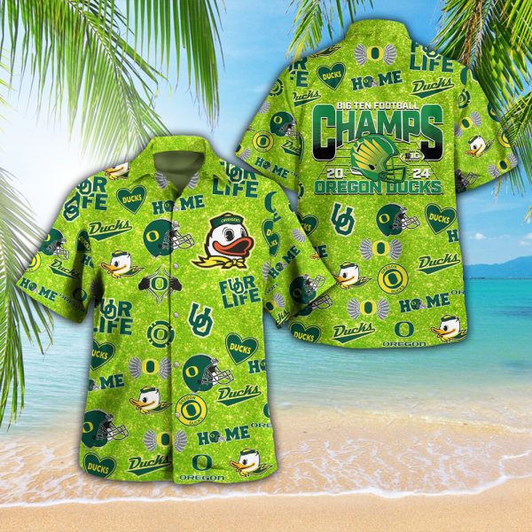 Oregon Ducks Football 3D Hawaiian Shirt - VANDH 4190