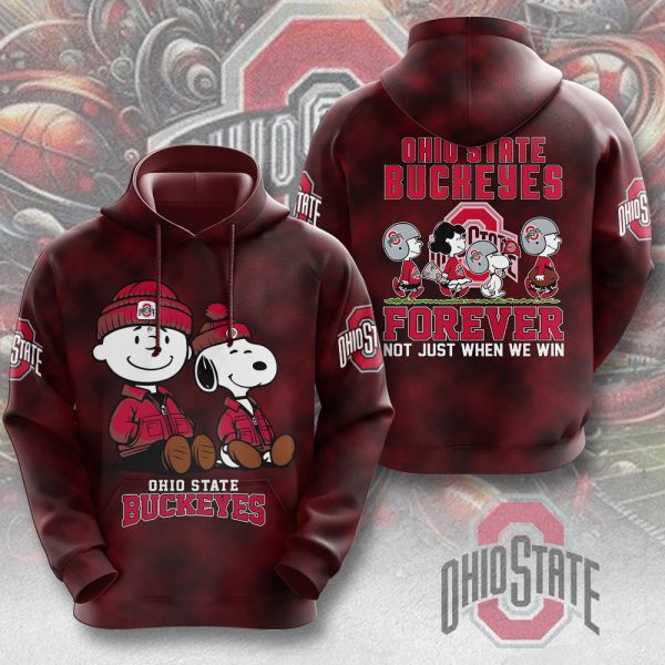 Peanuts x Ohio State Buckeyes Foobtball 3D Apparel - MAITM 9594