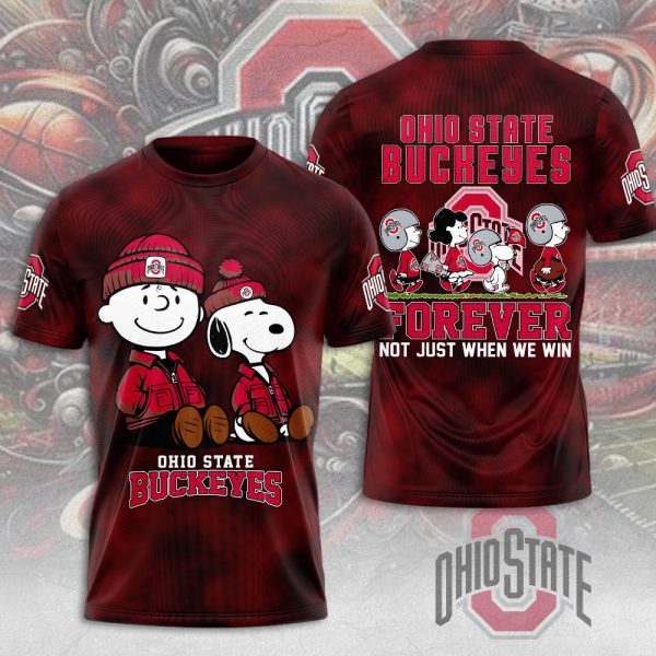 Peanuts x Ohio State Buckeyes Foobtball 3D Apparel - MAITM 9594