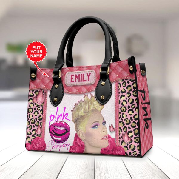 Personalized P!NK Leather HandBag - VANDH 4208