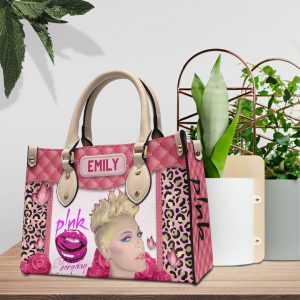 Personalized P!NK Leather HandBag - VANDH 4208