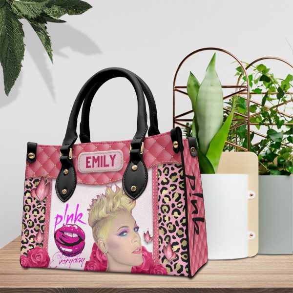 Personalized P!NK Leather HandBag - VANDH 4208