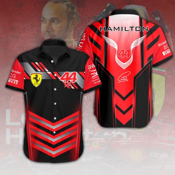 Scuderia Ferrari x Lewis Hamilton Short Sleeve Dress Shirt – HOATT 7845.1