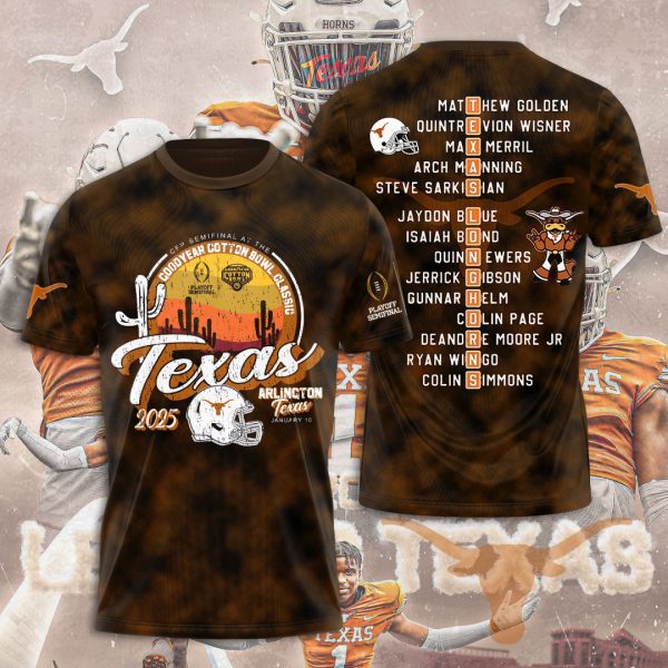 Texas Longhorns Football 3D Apparel - MAITM 9448