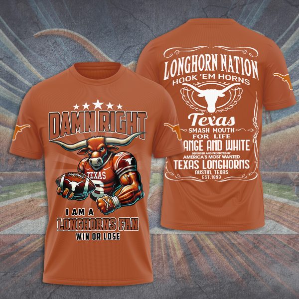 Texas Longhorns Football 3D Apparel – TANTN 10346