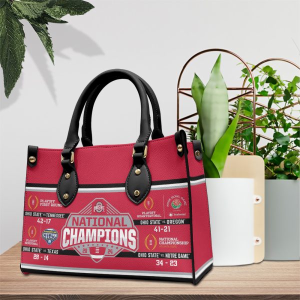 Ohio State Buckeyes Football Leather HandBag - MAITM 9765