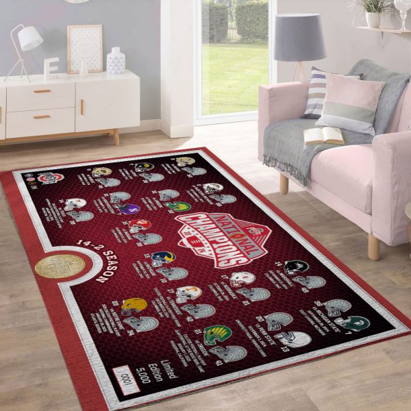 Ohio State Buckeyes Football Rectangular Rug - MAITM 9766