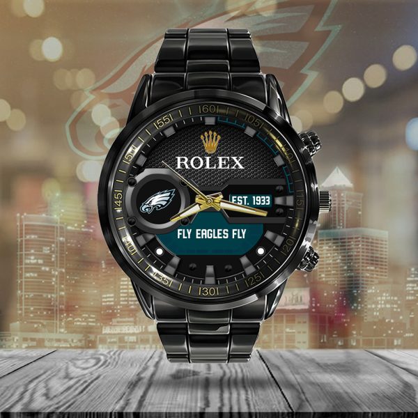 Philadelphia Eagles x Rolex Black Stainless Steel Watch - MAITM 9948