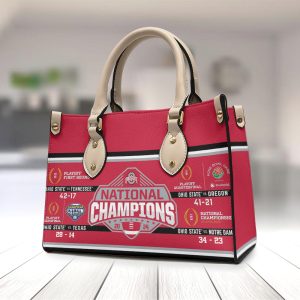 Ohio State Buckeyes Football Leather HandBag - MAITM 9765