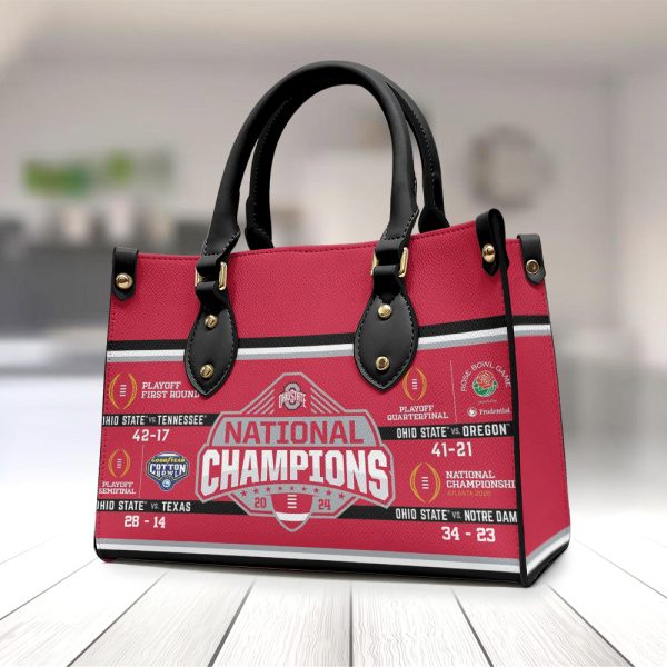 Ohio State Buckeyes Football Leather HandBag - MAITM 9765