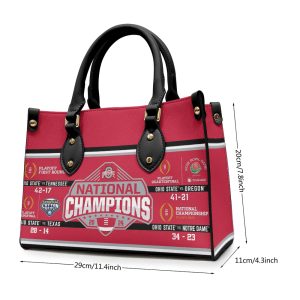 Ohio State Buckeyes Football Leather HandBag - MAITM 9765