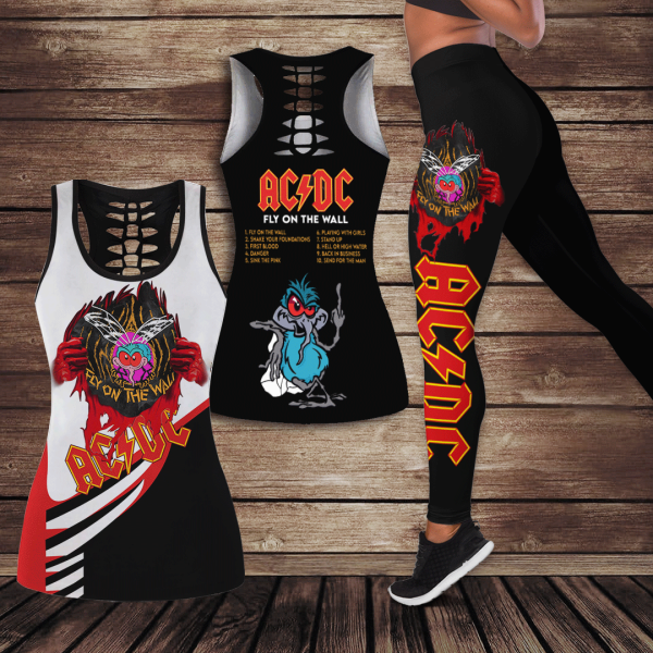 AC/DC Hollow Tank Top Leggings - ANHNV 6061