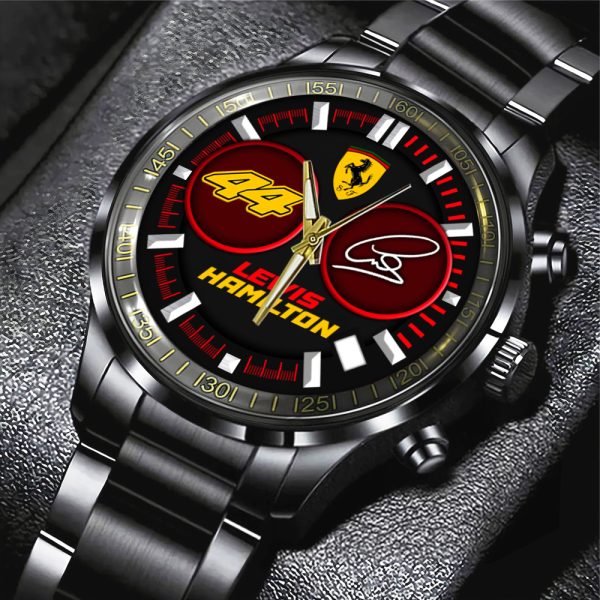 Scuderia Ferrari x Lewis Hamilton Black Stainless Steel Watch - ANHNV 5947