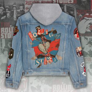 The Rolling Stones Women's Denim Hood Jacket - ANHNV 5949