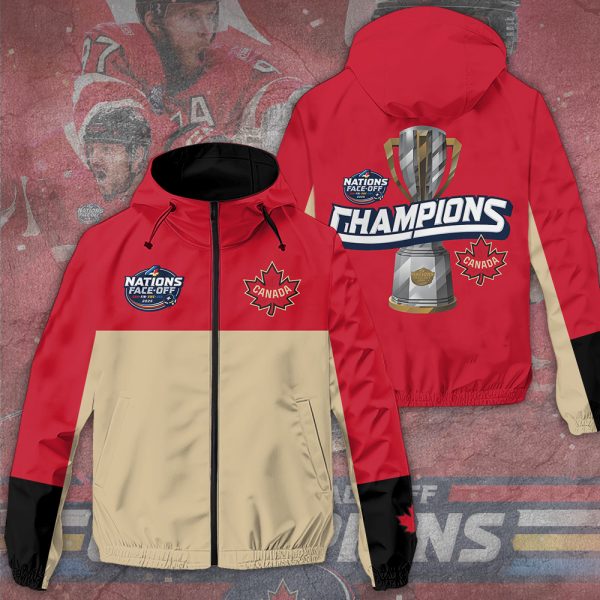 Canada 2025 4 Nations Face-Off 3D Windbreaker Jacket - TANTN 11090