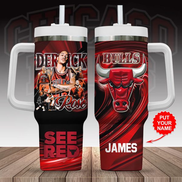 Personalized Chicago Bulls 40oz Stanley Tumbler - VANDH 4288