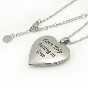 Elvis Presley Stainless Steel Heart-Shaped Openable Pendant Necklace - MAITM DROP033