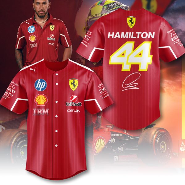 Scuderia Ferrari x Lewis Hamilton Baseball Jersey - MAITM 9816