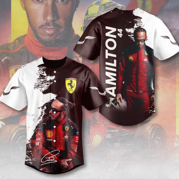 Lewis Hamilton x Scuderia Ferrari Baseball Jersey - MAITM 9961