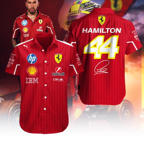 Lewis Hamilton x Scuderia Ferrari Short Sleeve Dress Shirt – MAITM 9808