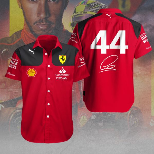 Lewis Hamilton x Scuderia Ferrari Short Sleeve Dress Shirt – MAITM 9962