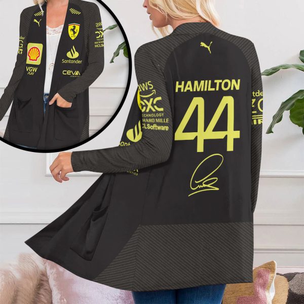 Lewis Hamilton x Scuderia Ferrari Women's Patch Pocket Cardigan - MAITM 9778