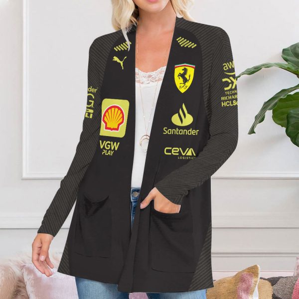 Lewis Hamilton x Scuderia Ferrari Women's Patch Pocket Cardigan - MAITM 9778