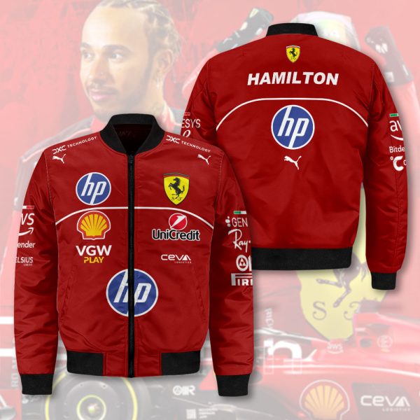 Scuderia Ferrari x Lewis Hamilton 3D Bomber Jacket - HOATT 8178