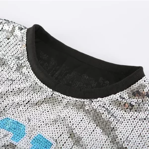 Philadelphia Eagles Grey Sequin Round Neck Shirt - MAITM DROP039