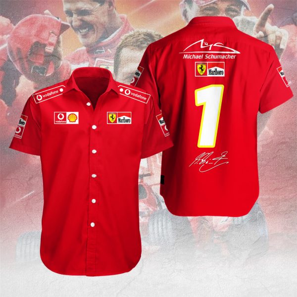 Michael Schumacher x Scuderia Ferrari Short Sleeve Dress Shirt – MAITM 9789