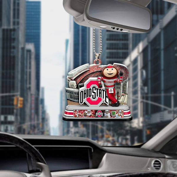 Ohio State Buckeyes Football Custom Shape 1-sided Acrylic Car Ornament - HOATT 8224